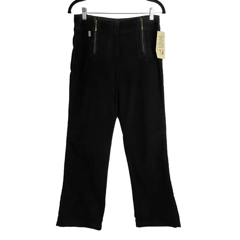 -Stevenson Overall Co. Black Corduroy Pull On Zipper Front Pants NWT Bundle